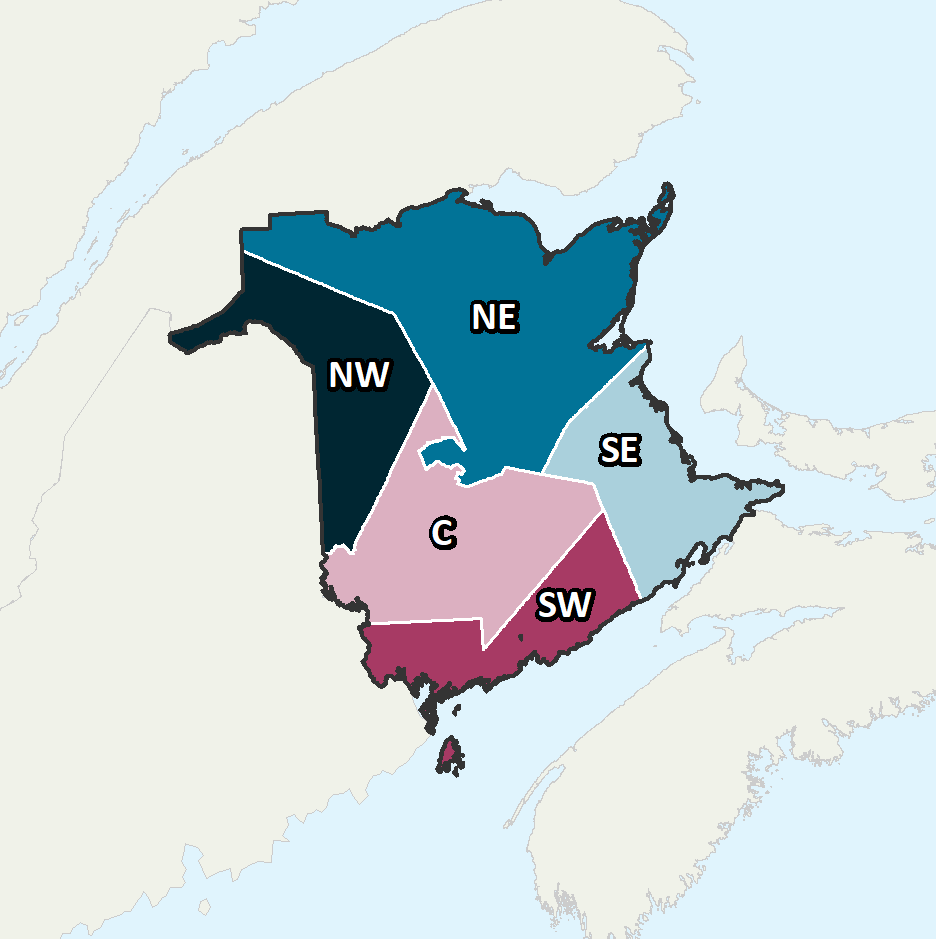 Province of New Brunswick Economic Regions