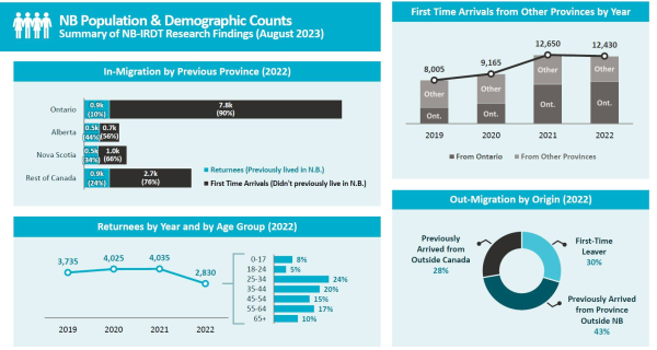 New Brunswick Population and Demographic Counts: 2019-2022